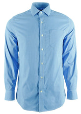 Men's Pitons Plaid BRR IC Long Sleeve Shirt-CB-S Cobalt Blue